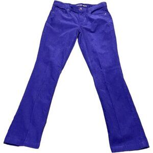 Lands End Womens Corduroy Pants Royal Blue Size 4 Regular 100% Cotton